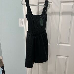 Wild Fable Black Gathered Bodice Dress